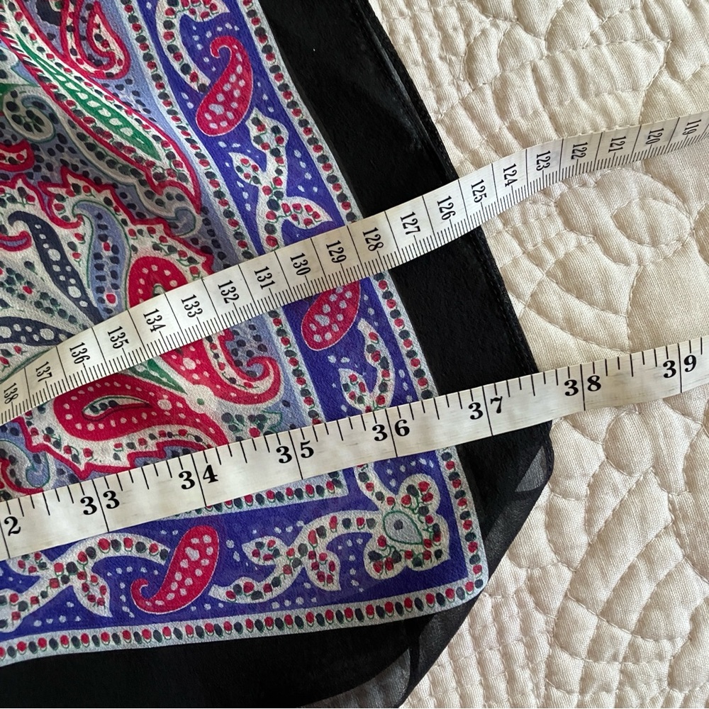 NWT Talbots silk paisley poncho/scarf - Picture 8 of 11